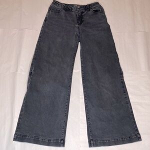 Forever 21 Wide-Leg Dark Wash Mid-Rise Denim Jeans